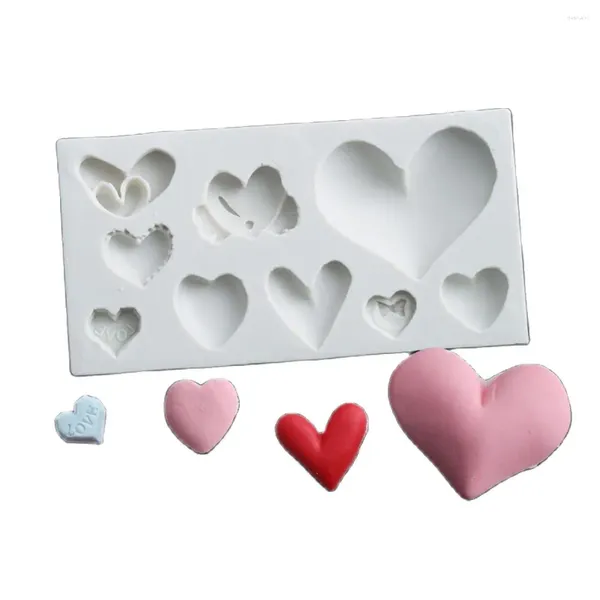 Moules de cuisson 3d Coeur Silicone Moule Cake De décoration outils Cupcake Chocolate Moule décor Muffin Pan Pochoir K214