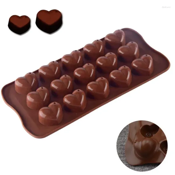 Moldes para hornear 3d amor corazón molde de chocolate chocolates mohos para mojoleras antiadherentes mojón azucarado Molda DIY COKEWARE