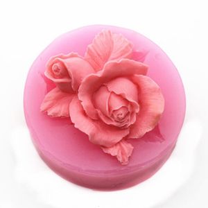 Bakvormen 3D Rose Flower Bloom Siliconen Fondant Zeep Cakevorm Cupcake Jelly Snoep Chocolade Decoratie Tool 230923