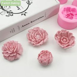 Bakvormen 3D Rose Flower DIY Gipswerk Klei Hars Kunst Zachte siliconen Fondant Cakevorm Zeep IJschocolade Decoratiegereedschap 231019