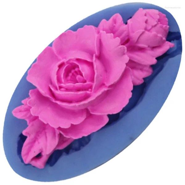 Moules de cuisson 3D Rose Flower Silicone Formes Fondant Gift Savon Chocolate Craft Craft Craft Moule Moule de moule