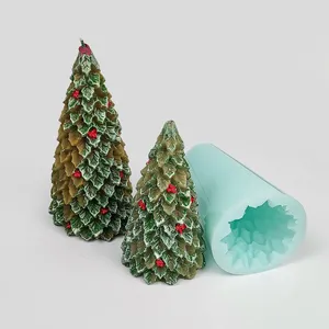 Bakvormen 3D-formaat Kaarsvorm Kerstboom Siliconen Cadeau Vriend Geparfumeerd