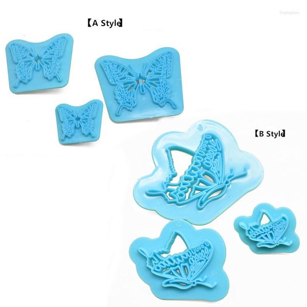 Moldes para hornear, 3 unidades por paquete, molde de silicona con encaje para pastel de flores y mariposas, herramientas de estilismo para decoración de bordes, diseño de molde para hacer dulces DIY