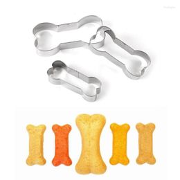 Moules de cuisson 3pcs / Set DIY Fondant Biscuit Cookie Cutter Embosser Moule Chien Os Gâteau Chocolat Décoration Outils Pâtisserie Boulangerie Cuisine