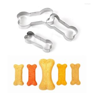 Bakvormen 3 stks/set DIY Fondant Biscuit Cookie Cutter Embosser Mould Dog Bone Cake Chocolade Decoreren Gereedschap Gebak Bakkerij Keuken