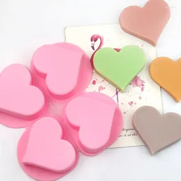 Bakvormen 4 holtes Valentijn hart siliconen zeep mal DIY liefde maken chocoladetaart geschenken ambachtelijke benodigdheden woondecoratie