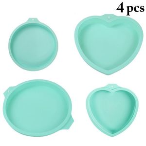 Bakvormen 4 pc's/set Diy cake pan siliconen herbruikbare muffin cupcake brood kookvorm keuken bakware gereedschappen benodigdheden