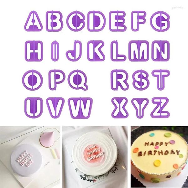 Moules de cuisson 40pcs Numéro d'alphabet Moules de gâteau Figure Figure en plastique Fondant Biscuit Moule à la maison Party DIY OUTILS