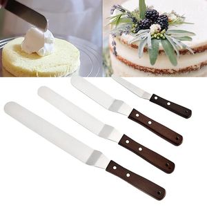 Bakvormen 4681012 Inch Cakeboter Roestvrij staal Crèmespatel voor taart DIY Keuken Bakken Gebak Gereedschappen Taartversieringsgereedschappen 231107