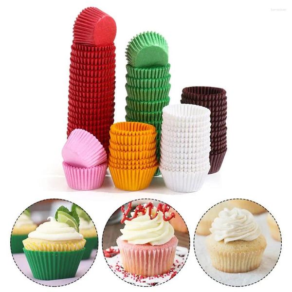 Moules de cuisson 500 / 1000pcs gâteaux en papier tasses de papier chocolat Cupcakes embrasses Cas de muffins