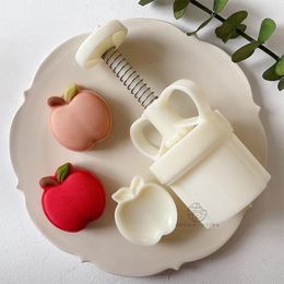 Moules de cuisson 50g Apple Mooncake Moule Fruits Festival de mi-automne Gâteau de haricot mungo 3D DIY Pâtisserie ABS Plastique Plunger Fondant Décorateur