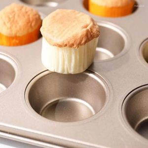 Bakvormen 50JC Niet-mini-muffinvormen Gemakkelijk los te maken pannen Cake Koolstofstaal Materiaal Geschikt voor klein