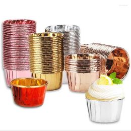 Moldes para hornear 50 piezas Cupcake Cup Cup Cupca de aceite Bande