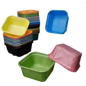 Moules de cuisson 50pcs pour gâteau carré forme cupcake cas imperméable magasin tasse papier résistant à l'huile épais