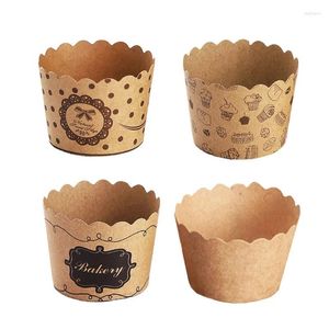 Moldes para hornear 50 unids Papel Muffin Cups Cake Wrapper Mini Postre Cupcake Liners Cup Set