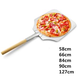 Bakvormen 56 58 66 cm Aluminium Pizzaschep met Houten Handvat Pala Cake Tools Accessoire Mes Kaassnijder Schillen 230731