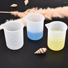 Moules de cuisson 5pcs 100ml Silicone Tasses à mesurer Outil Clear Gradué Epoxy Split Cup pour Casting UV Résine Moule Bijoux Art Cuisine Lab