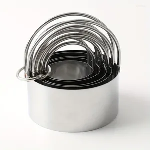 Moldes para hornear 5pcs molde de galletas accesorios para el pastel de acero inoxidable herramienta de accesorios de cocina