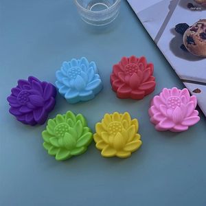 Moules de cuisson 5pcs fleur en silicone moule moule diy fait à la main 3d Savon Rose Plâter Resin Moule de moule outil de gâteau de cuisine