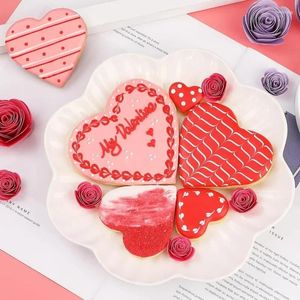 Moules de cuisson 5 pièces coeur emporte-pièces ensemble en acier inoxydable amour en forme de biscuits moules pour cadeaux de saint valentin Fondant gâteau décor outils