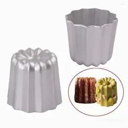 Moules de cuisson 5pcs mini-aluminium Alloy Moule de cannele Flued Round Flower Pudding Dessert Cake Moule ACCESSOIRES