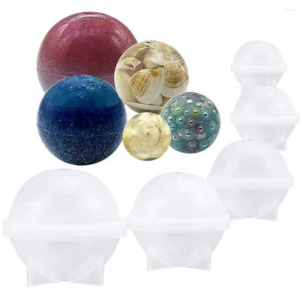 Moldes para hornear 5 piezas esfera redonda de silicona resina epoxi joyería esférica vela jabon
