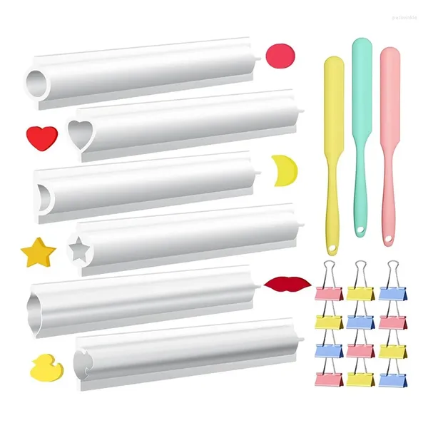 Moldes para hornear 6 PCS Long Tube Mold Silicone Column Candy como se muestra para la fabricación de pastel de velas hechas a mano