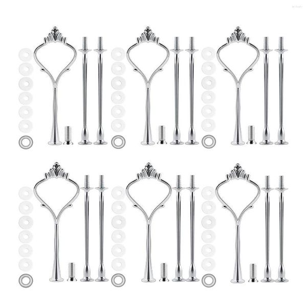 Moules de cuisson 6 Set Tray Hardware for Cake Stand 3 Tier Adapter Holder Wedding and Party Serving