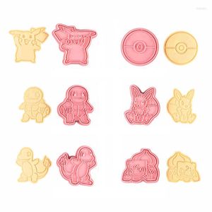 Bakvormen 6 stks/set cartoon cookie cutter koekje mal decoratie gereedschap stampje plastic kerstaccessoires