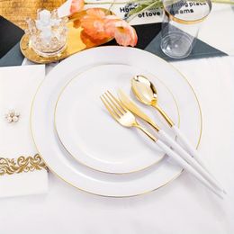 Moules de cuisson 700pcs Golden Derfose Dingewread Set Plates White Plastic