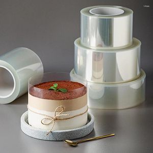 Bakvormen 8/10/12CM 10M/Roll Cake Surround Film Transparante Vellen Gebak Mousse Omliggende Rand Wrap Kraag DIY Decorating Gereedschap