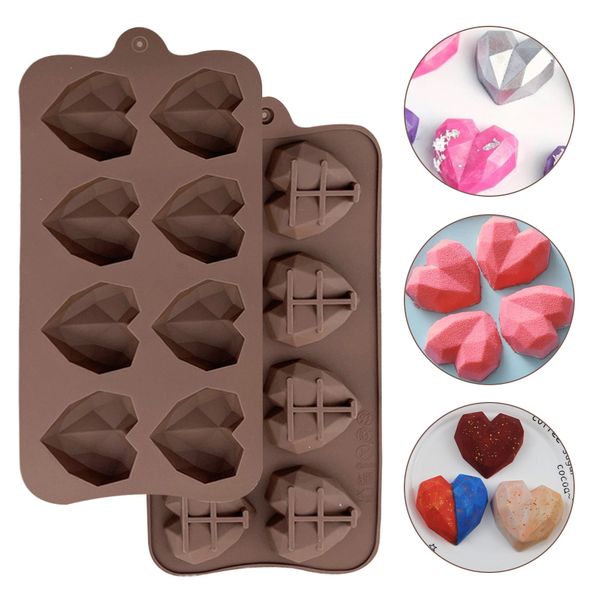 Moules de cuisson 815 cellules en forme de coeur moule à gâteau en silicone chocolat bonbons gommeux gelée faisant outil cupcake décoration fournitures outils 230809