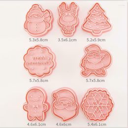 Bakvormen 8 stks Biscuit Mould DIY Cake Tool Kit Kerst Cookie Cutter Xmas Decor Thuis Bakkerij Keuken Bakvormen