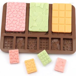 Bakvormen 9 Holte Wafel Chocolade Schimmel DIY Fondant Taart Decoreren Gereedschappen Jelly Blok Bar Ijsbakje Koekjes Schimmel keuken