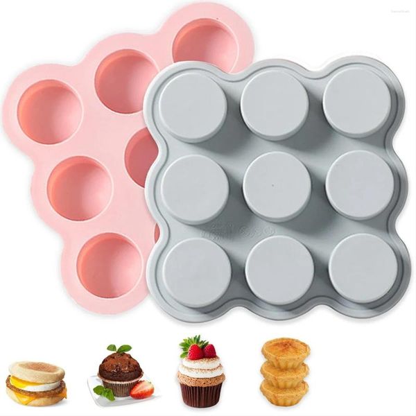 Moldes para hornear Freidora de huevo Freid Muffin Reusable Mini antiadherente Mini para vaporizador de horno microondas