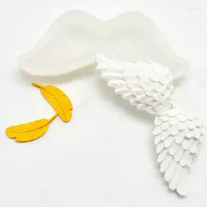 Moules de cuisson Angel Wing Silicone Moule Mode Pendentif DIY Artisanat Gâteau Outils Décoration Candy Cupcake