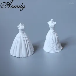 Moules de cuisson Aomily 3D robe de mariée forme Silicone moules gâteau chocolat moule outils de décoration Fondant Sugarcraft savon moule
