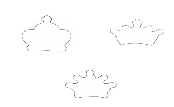 Moules de cuisson Abricot 3pcSet Cookie Couronne Couronne de conception Fondant Biscuit Gâteau en acier inoxydable Moule de moule DDECoration Tool1151448