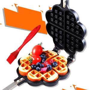 Bakvormen bakmods non-stick wafel maker pan mod hart vorm huishouden schimmel pressplaat keukengereedschap maken mallen bakeareba dhp63