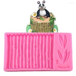 Bakvormen Bamboe Blad Ruche Schimmel Siliconen Mal 3D Voor Panda Cake Grens Decoreren Chocolade Crème Vorm Tool Keuken Accessoires