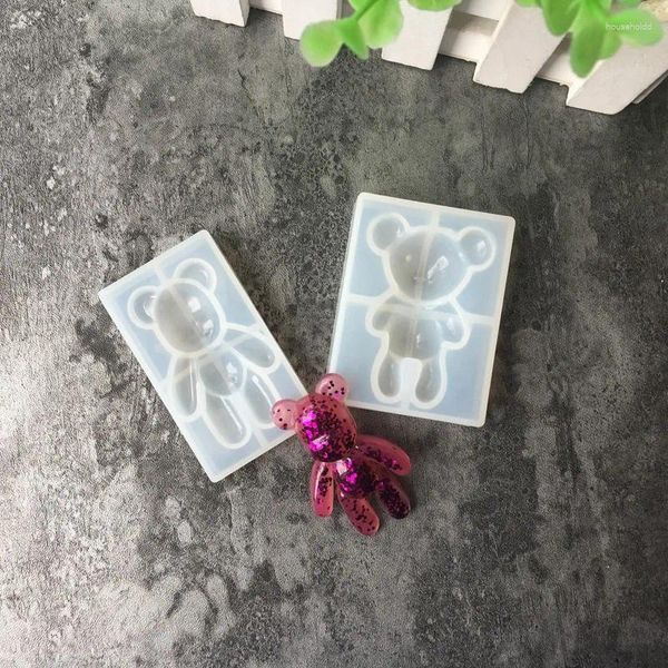 Moldes para hornear Tipo de oso DIY Molde de silicona Collar de resina Artesanía Joyería Fabricación de moldes para joyería
