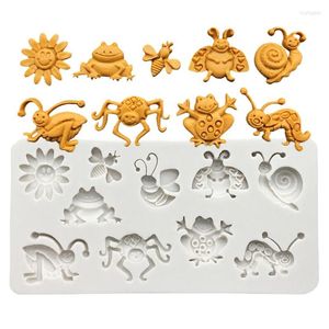 Bakvormen Bee Vlinder Kikker Slak Siliconen Cakevorm Sugarcraft Chocolade Cupcake Fondant Decoreren Gereedschap