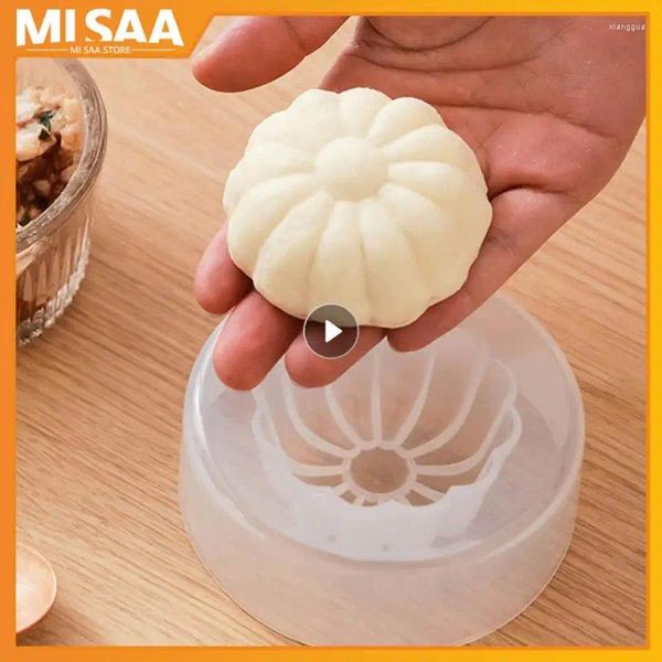 Moldes para hornear, molde para hacer bollos, moldes chinos Baozi, pastelería DIY, máquina para hacer dumplings y herramienta rellena al vapor, accesorios de cocina