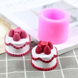 Moldes para hornear C1573 DIY Pastel Moldo de encaje de jabón de fresa y yeso