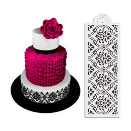 Bakken Mallen Cake Decorating Icing Screen Printing Mold Cakes Border Sjabloon Holle Fondant Mallen DIY Handgeschilderde