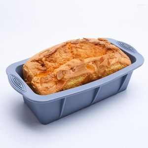 Moldes para hornear, molde para pasteles, reutilizable, fácil de liberar, resistente a altas temperaturas, diseño de línea inferior, utensilios para hornear, pan rectangular de silicona