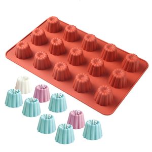 Moules de cuisson Canele Moule Silicone Canneles Rectangulaire Spirale Donuts Rond Plat Amour Coeur Forme Gâteau Pan Pour Pâtisserie 230616