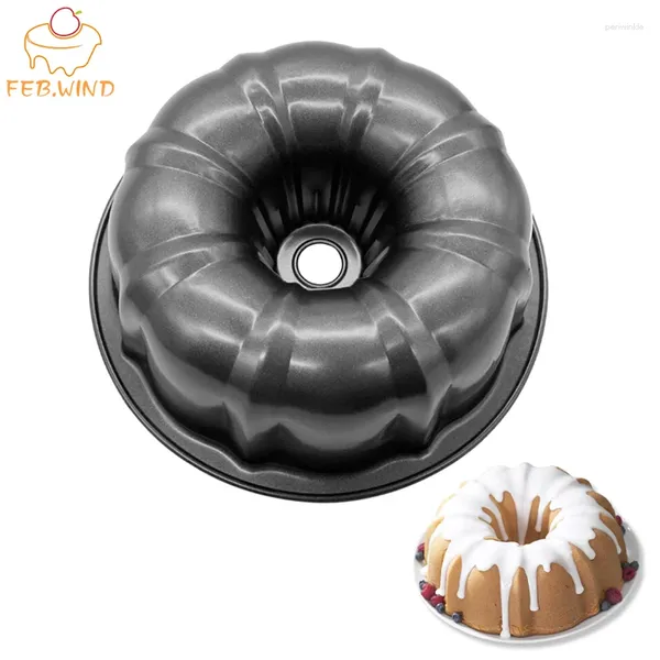 Moldes para hornear acero al carbono 9/10 pulgadas Bundt Bundt Moldes de pastel sin palo Tubo acosado original para A0029