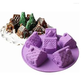 Bakvormen Kerst Peperkoek Huis Cakevorm Voor Kasteel Bakvormen Pan Chocolade Zeep Kaars Pudding Brownies Keuken Acessories