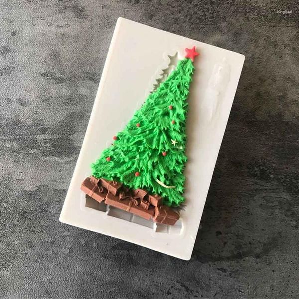 Stampi da forno Albero di Natale Stampo in silicone Resina epossidica Decorazione torta fai da te Serie cioccolato